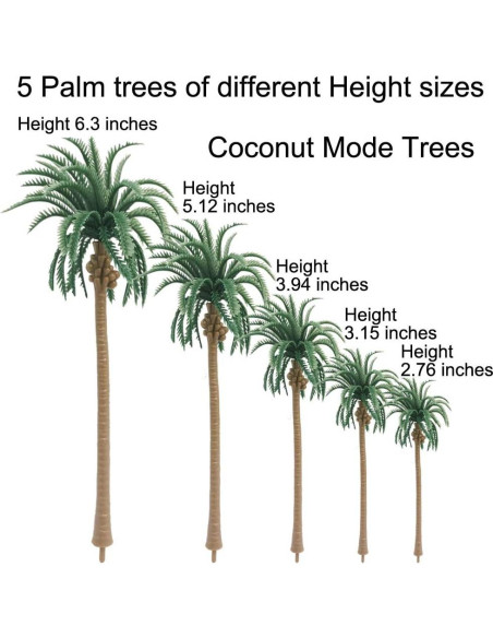 Miniatura Árboles Plásticos AmyBy 18 Figuras Diorama Selva