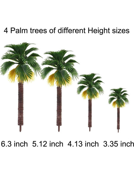 Miniatura Árboles Plásticos AmyBy 18 Figuras Diorama Selva