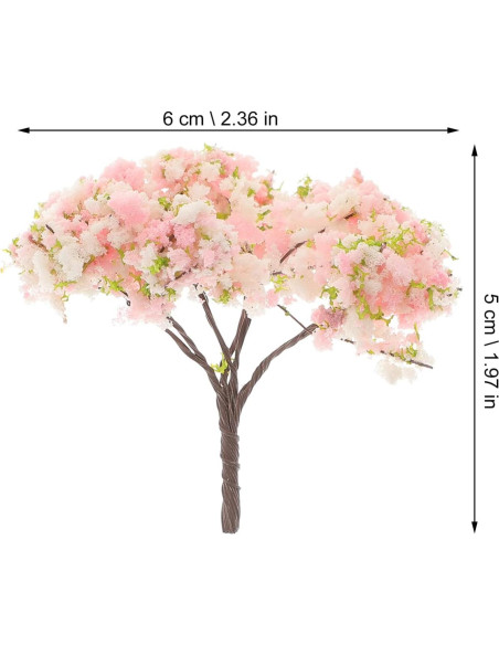 10 Piezas Árboles Artificiales Cerezos en Flor Angoily