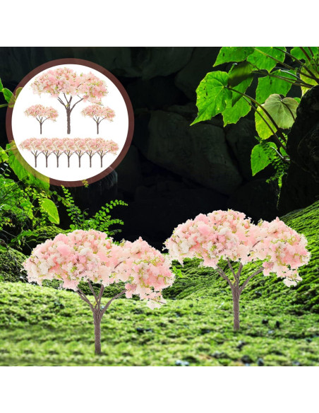 10 Piezas Árboles Artificiales Cerezos en Flor Angoily