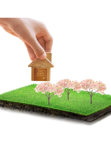 10 Piezas Árboles Artificiales Cerezos en Flor Angoily