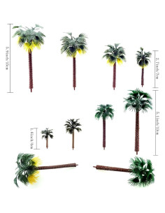 24 Miniaturas de Árboles de Palma SaktopDeco 4-15 cm 2