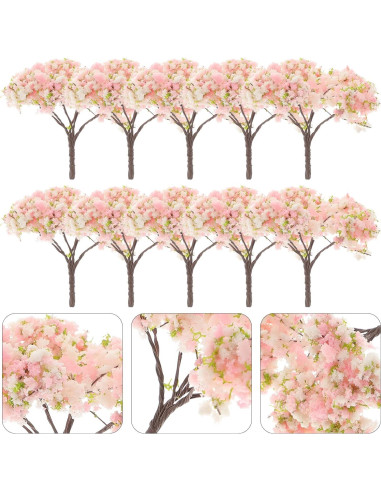 10 Piezas Árboles Artificiales Cerezos en Flor Angoily