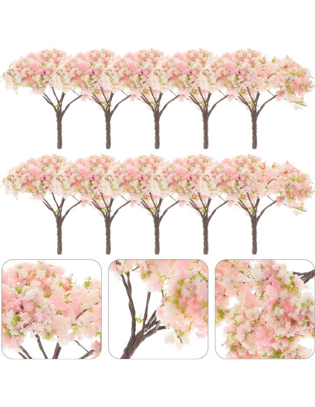 10 Piezas Árboles Artificiales Cerezos en Flor Angoily