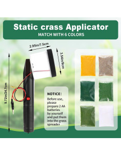 Kit Aplicador Hierba Estática Spriplant 6 Colores 0.32 kg 2