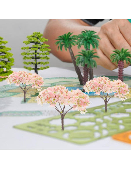 10 Piezas Árboles Artificiales Cerezos en Flor Angoily