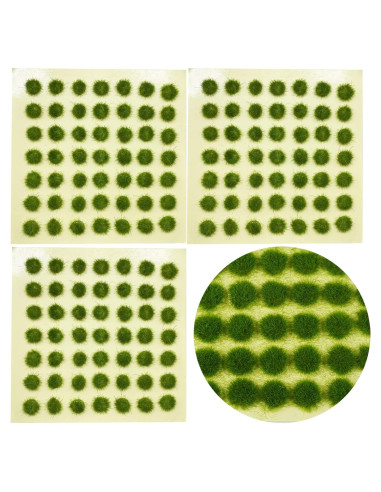 Cayway Grama Estática Tuft Verde Kit 147 Piezas para Diorama