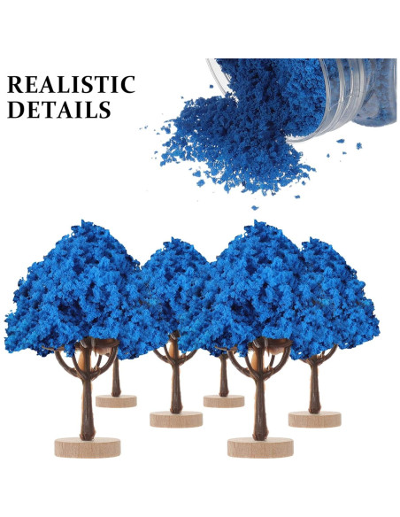 Césped Falso HOMSFOU 113g Polvo Estático Azul para Modelos