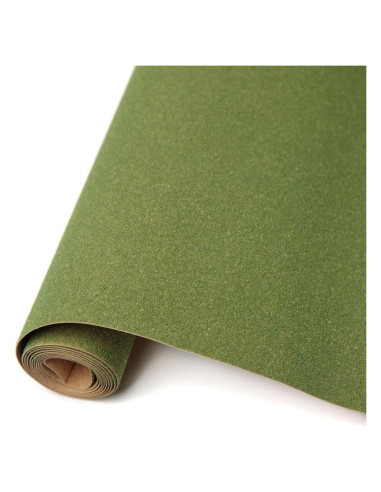 Alfombra Césped Artificial Verde Musgo 30x127 cm para Dioramas