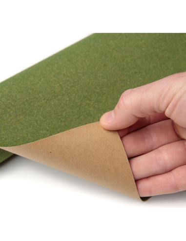 Alfombra Césped Artificial Verde Musgo 30x127 cm para Dioramas