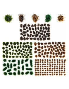 288 Mechones de Hierba Artificial Yolev Verde Amarillo