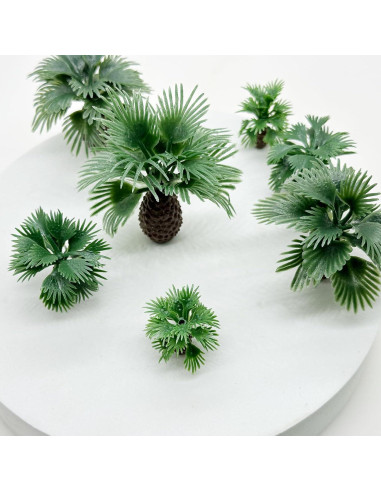 Cayway 12 PCS Árboles Palma de Coco y Césped Miniatura