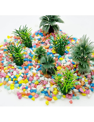 Cayway 12 PCS Árboles Palma de Coco y Césped Miniatura