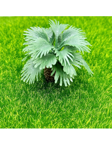 Cayway 12 PCS Árboles Palma de Coco y Césped Miniatura