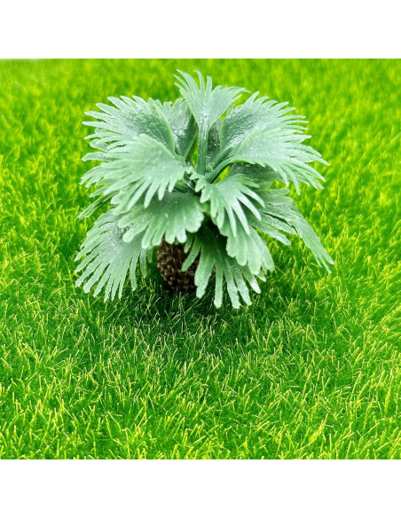 Cayway 12 PCS Árboles Palma de Coco y Césped Miniatura