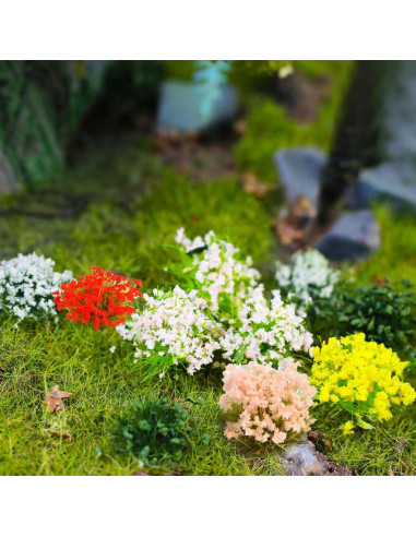 60 Piezas Flores Miniatura FOIMAS para Paisajismo DIY