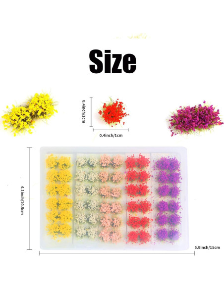 60 Piezas Flores Miniatura FOIMAS para Paisajismo DIY
