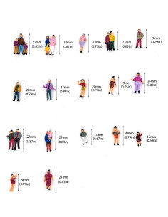 100 Figuras de Personas a Escala 1:87 para Modelismo Tren 2