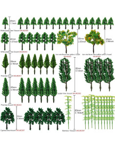 Set de 101 Árboles Artificiales FUNSHOWCASE 2.8-10 cm 2