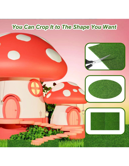 4 Paquetes de Césped Artificial 15 x 25 cm Decoración DIY