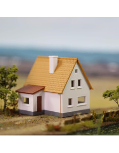 Casa modelo escala N 1:160 EVEMODEL JZN03Y amarilla 2