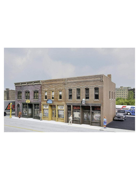 Kit de Construcción Fila de Comerciantes Walthers HO