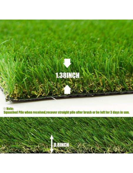 Alfombra Césped Artificial Heyroll 4x6 pies 35MM para Mascotas