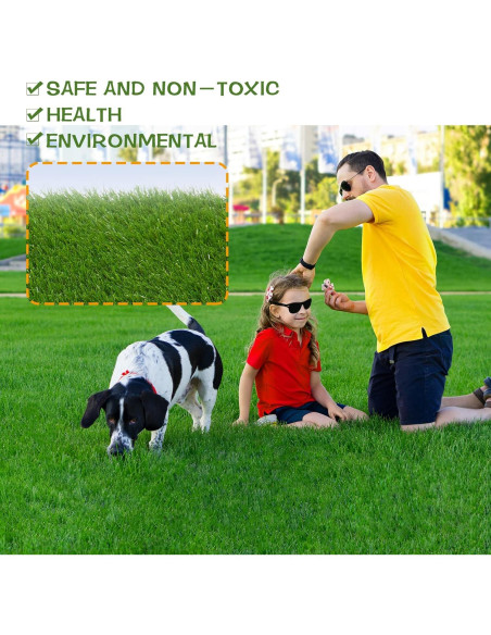 Alfombra Césped Artificial Heyroll 4x6 pies 35MM para Mascotas