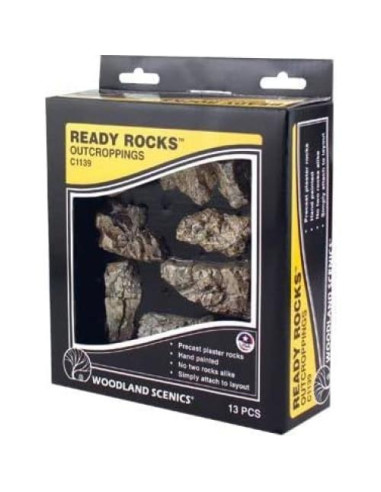 Rocas Listas Woodland Scenics 10 Piezas Yeso 17,78x16,51 cm