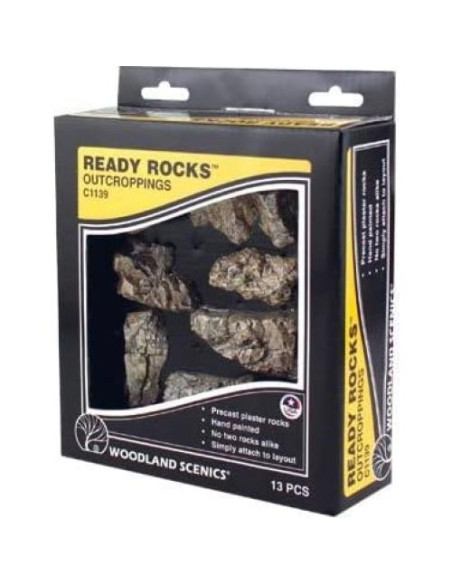 Rocas Listas Woodland Scenics 10 Piezas Yeso 17,78x16,51 cm