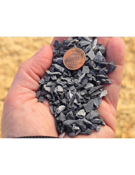 Grava de piedra pizarra natural 1/8 a 1/4" 0.45 kg Small World Grava de piedra pizarra natural 1/8 a 1/4" 0.45 kg Small World