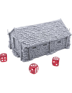 EnderToys Granero de Piedra Escenografía 3D para RPG 28mm 2