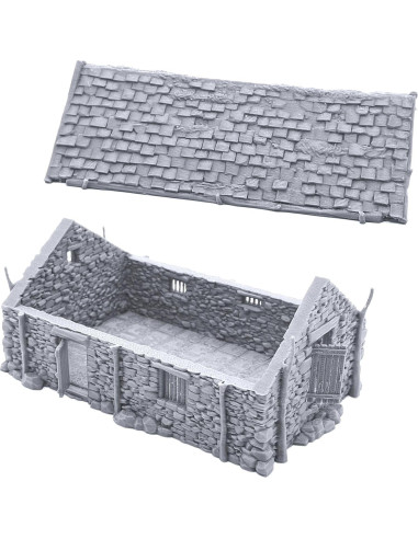 EnderToys Granero de Piedra Escenografía 3D para RPG 28mm