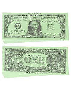 Billetes de Juego de $1 Learning Advantage - 100 Unidades