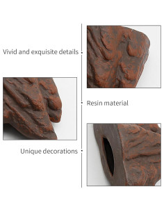 3PCS Decoración Acuario Cerámica Montaña Miniatura Saihisday 2