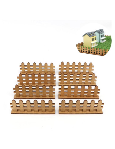 Cerca de Jardín Miniatura 8PCS Madera Cutemini 8x3cm