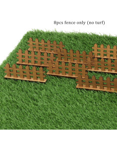 Cerca de Jardín Miniatura 8PCS Madera Cutemini 8x3cm 2