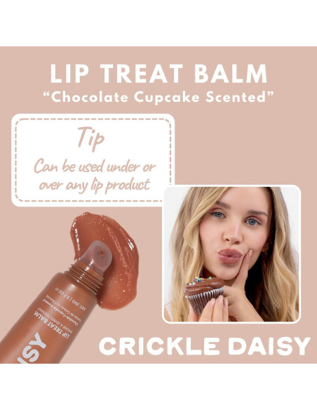 Bálsamo Labial Hidratante Crickle Daisy Pastel de Chocolate 19.84g