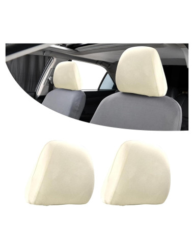 Fundas de Reposacabezas ijuicy 2 PCS Beige Transpirables