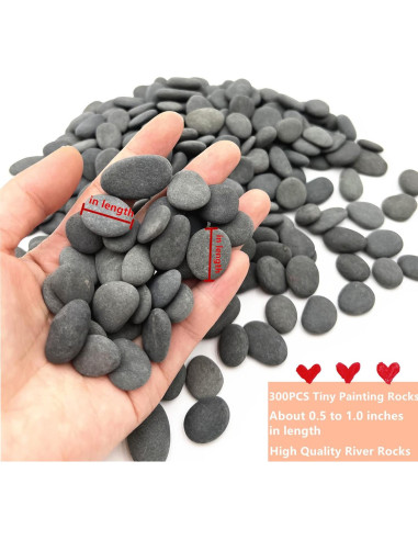300 Piedras Pequeñas para Pintar Meilala 1-2.5 cm Manualidades