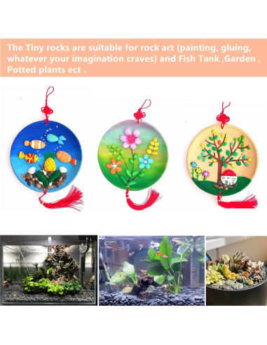 300 Piedras Pequeñas para Pintar Meilala 1-2.5 cm Manualidades