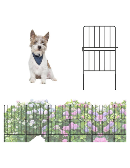 Cerca de Jardín Metal Negra ShopLaLa 10 Paneles 30x60 cm