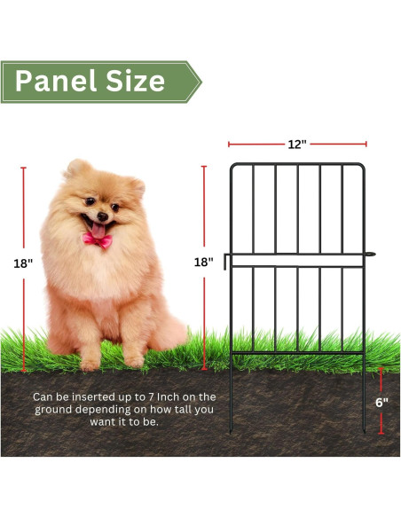 Cerca de Jardín Metal Negra ShopLaLa 10 Paneles 30x60 cm