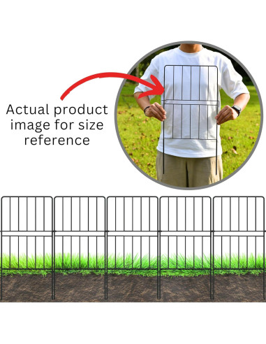 Cerca de Jardín Metal Negra ShopLaLa 10 Paneles 30x60 cm