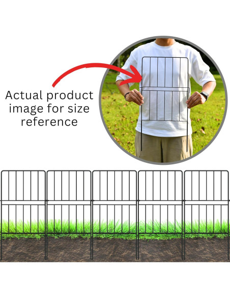 Cerca de Jardín Metal Negra ShopLaLa 10 Paneles 30x60 cm