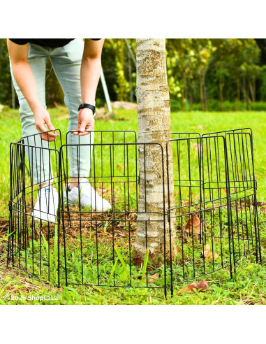 Cerca de Jardín Metal Negra ShopLaLa 10 Paneles 30x60 cm