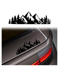 Calcomanía Vinilo HAOBO Árbol Montaña Nieve 20x10cm