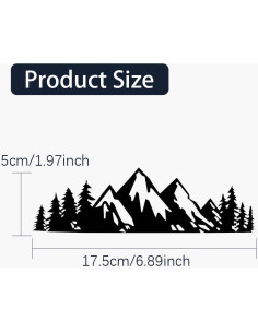 Calcomanía Vinilo HAOBO Árbol Montaña Nieve 20x10cm 2