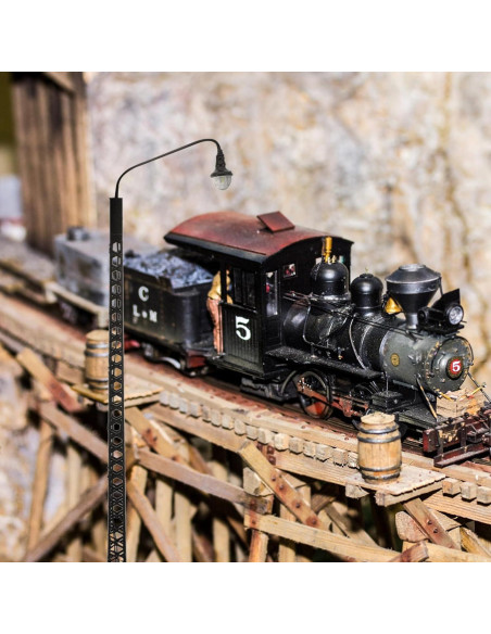 Mini Luces de Vía de Tren NUOBESTY - 2 Pcs LED Decorativas