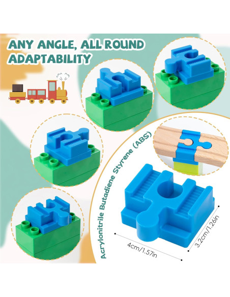 Accesorios de Pista de Tren de Madera 28 Piezas Compatible